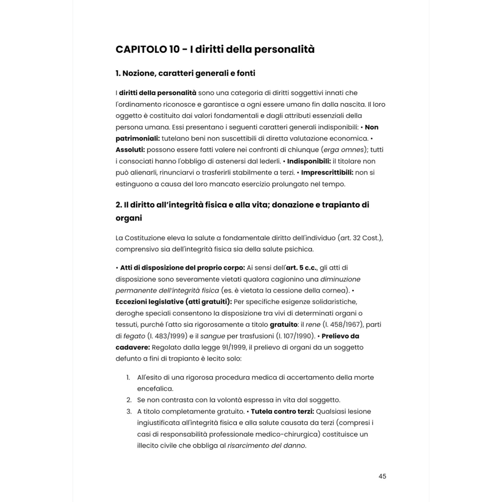 DIRITTO PRIVATO (Appunti completi)
